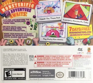 Moshi Monsters Moshlings Theme Park (Usa) box cover back